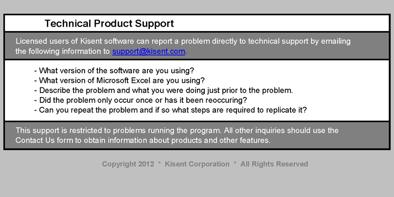 Kisent Corporation Support